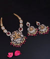 925 Silver  Lakshmi  Victorian Short Necklace Set