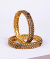 Kanaka Gold Plated Silver Traditional Temple Bangles