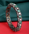 925 Sterling Silver Emerald Victorian Bangle