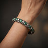 925 Sterling Silver Emerald Victorian Bangle