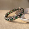 925 Sterling Silver Emerald Victorian Bangle