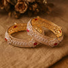 925 Sterling Silver Floral CZ Bangle
