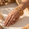 925 Silver Lotus Temple Bangle