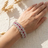 925 Sterling Silver Ruby Radiance CZ Kada