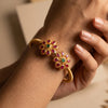 925 Sterling Silver Floral Temple Kada