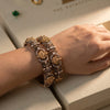 925 Sterling Silver Antique Bridal Victorian Bangle  