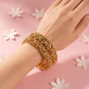 925 Sterling Silver Antique Floral Temple Bangle