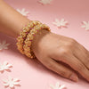 925 Sterling Silver Lotus Cluster Temple Bangle  