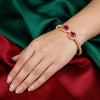 925 Sterling Silver Festive Wear Temple Kada