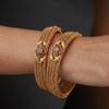 925 Sterling Silver Lotus Mesh Temple Bangle