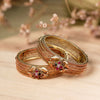 925 Sterling Silver Lotus Mesh Temple Bangle