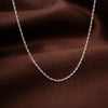 925 Sterling Silver Silk Glow Rhodium Finish Chain