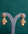 925 Sterling Silver Pink Temple Jhumka Earrings