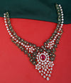 925 Sterling Silver Emerald Bloom CZ Necklace