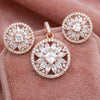 925 Sterling Silver Aurora Party Wear Pendant Set