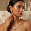 925 Sterling Silver Aurora Party Wear Pendant Set