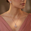 925 Sterling Silver Petal Wheel Party Pendant Set