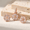 925 Sterling Silver Petal Wheel Party Pendant Set