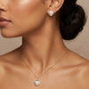 925 Sterling Silver Heart Party Pendant Set for Women