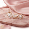 925 Sterling Silver Heart Party Pendant Set for Women