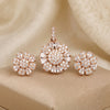 925 Sterling Silver Petal Glow Party Pendant Set for Women