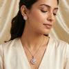 925 Sterling Silver Petal Glow Party Pendant Set for Women