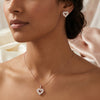 925 Sterling Silver Heart Sparkle Italian Pendant Set