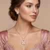 925 Sterling Silver Bloom Party Wear Pendant Set
