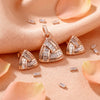 925 Sterling Silver Heart Party Pendant Set for Women