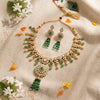 925 Sterling Silver Royal Jadau Bridal Necklace Set