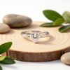 925 Silver Minimal Heart Charm Ring for Women