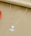 Silviora Petal CZ Pendant Chain