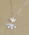 Silviora Petal CZ Pendant Chain