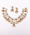 925 Sterling Silver Victorian Pearl Kundan Necklace Set