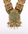 925 Sterling Silver Emerald Rani Temple Necklace