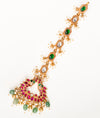 925 Silver Aarshvi Temple-Inspired Women's Maang Tikka