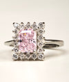 925 Silver Lumina Pretty Pink CZ Silver Ring for Women