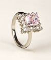 925 Silver Lumina Pretty Pink CZ Silver Ring for Women