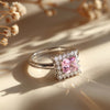 925 Silver Lumina Pretty Pink CZ Silver Ring for Women