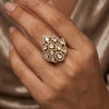 925 Silver Aarvika Jadau Ring for Women