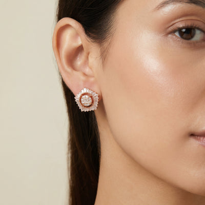 925 Sterling Silver Italian Stud Earrings for Women