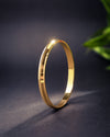 925 Silver Plain Polished Gold Plated Kada for Men  