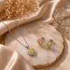 925 Silver Saanvi Golden Glow CZ Pendant Set for Women