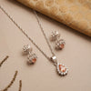 925 Silver Aaraleya Rose CZ Pendant Set for Women