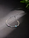 925 Silver Multicolour Heart Charm Bracelet for Women