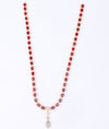 925 Sterling Silver Ruby Royale CZ Necklace Set