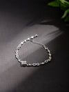 Infinity Symbol CZ Station Bracelet in 925 Sterling Silver