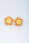 925 Sterling Silver Blooming Sunflower Stud Earrings