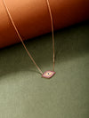 925 Silver Pink Evil Eye Daily Wear Pendant Chain for Women