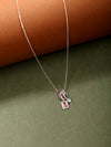 925 Silver Pink Daily Wear Pendant Chain for Women